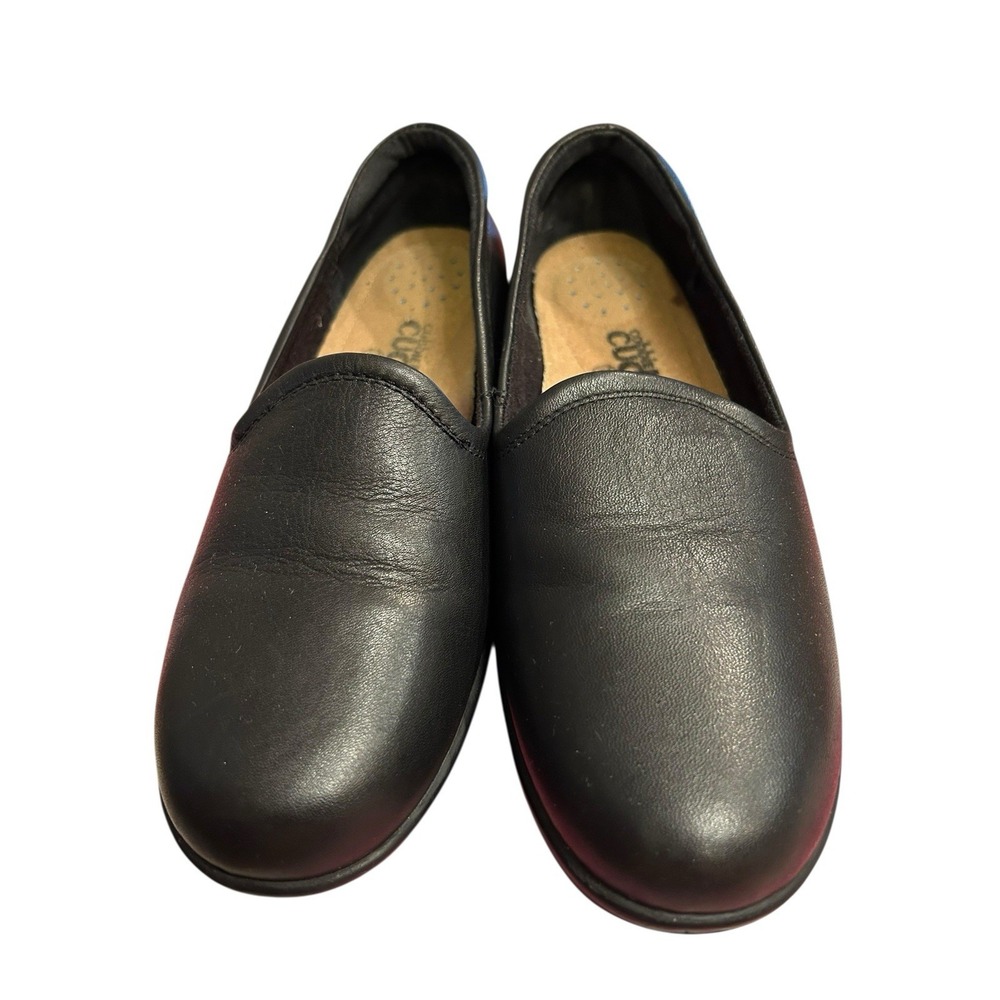 Cobbie Cuddlers Leather Casual Comfort Slip On Flats Womens Size 7.5W Black